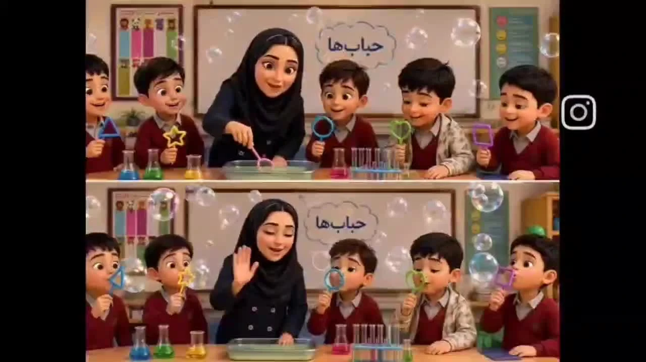 اجرای آموزش‌های دروس/حباب‌ها